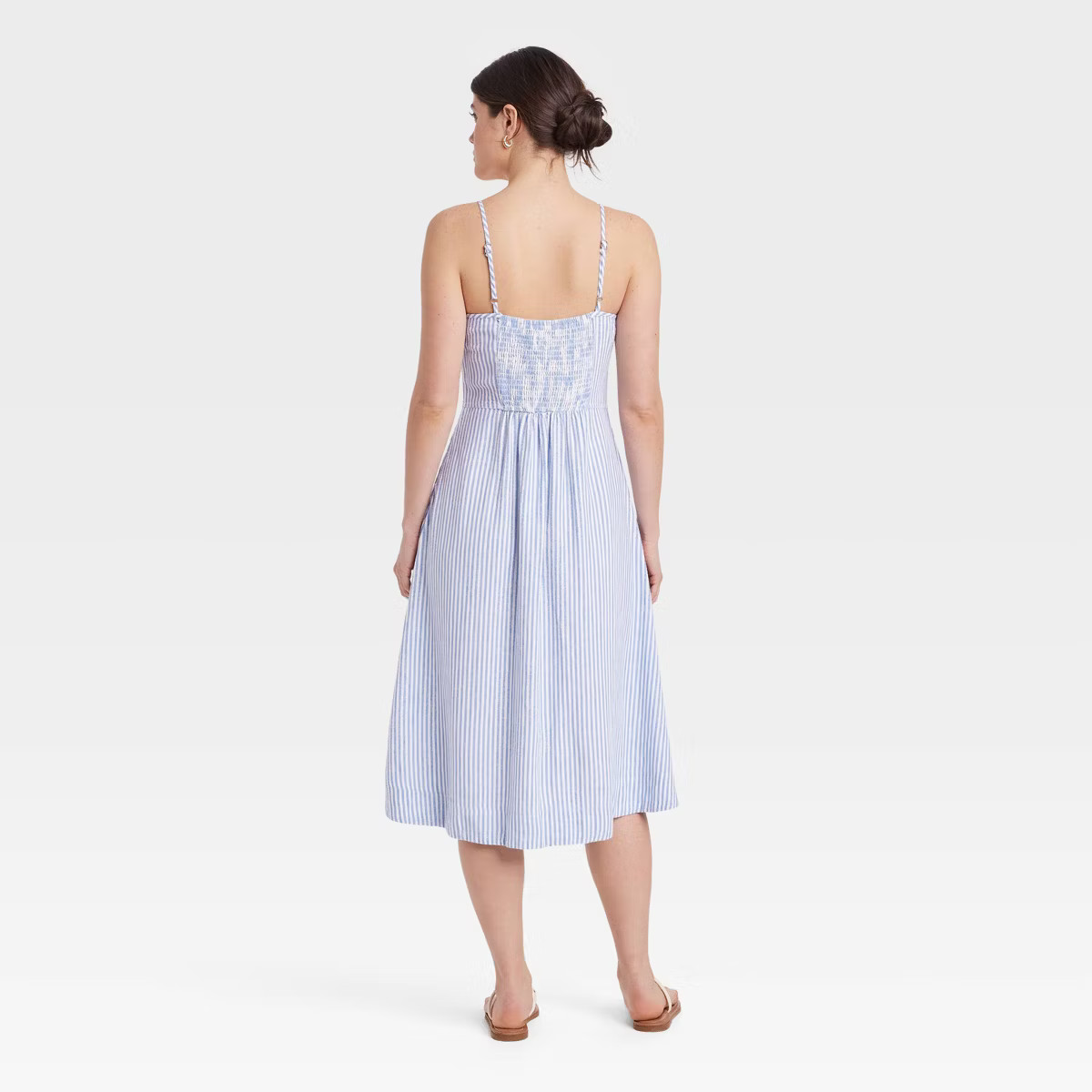Women's Corset Linen Midi A-Line Dress - Universal Thread™ | Target