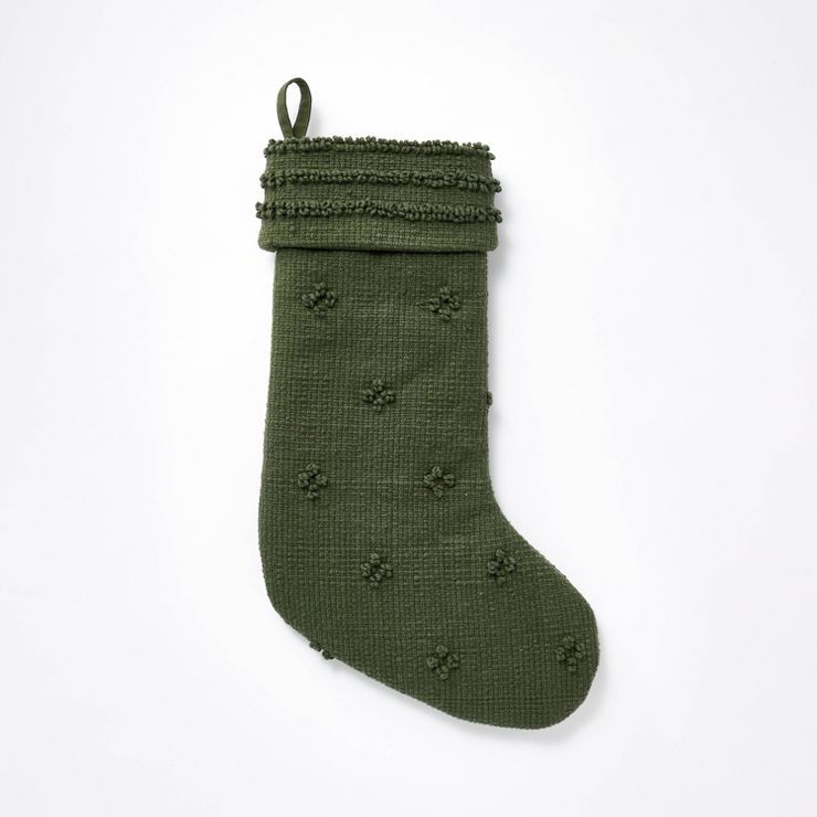 Textural Woven Holiday Stocking Green - Threshold™ designed with Studio McGee | Target