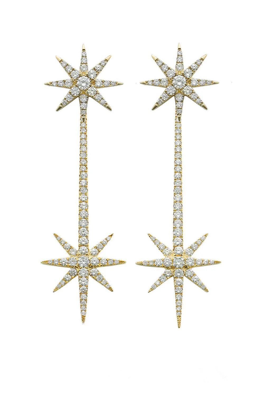 Tsavorite Diamond Star Drop Earrings | ROBINSON PELHAM | Marissa Collections