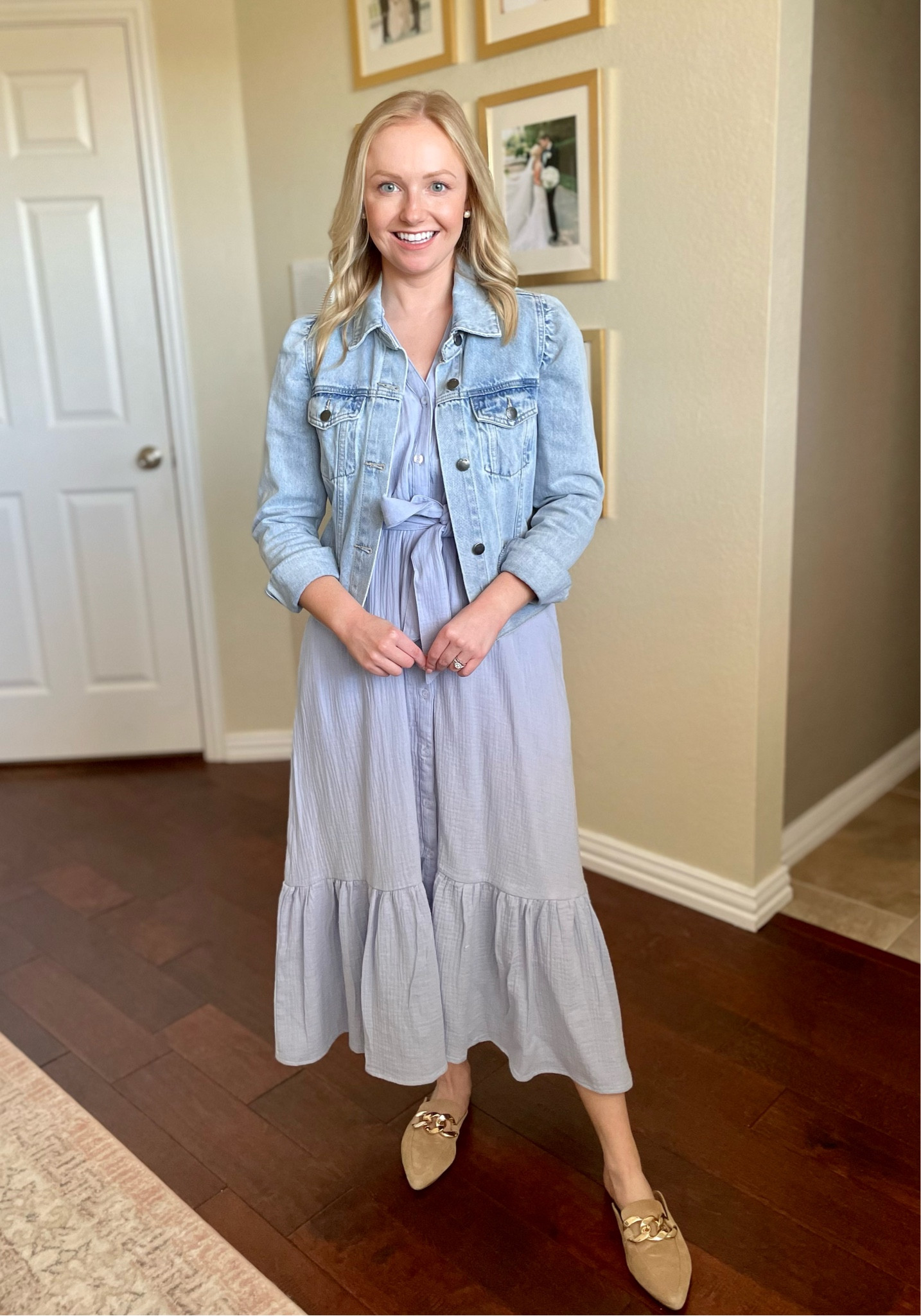 Wearing a S in dress and jacket | teacher outfit, teacher style, teacher dress, midi dress, spring dress, workwear, business casual 

#LTKFind #LTKworkwear #LTKSeasonal