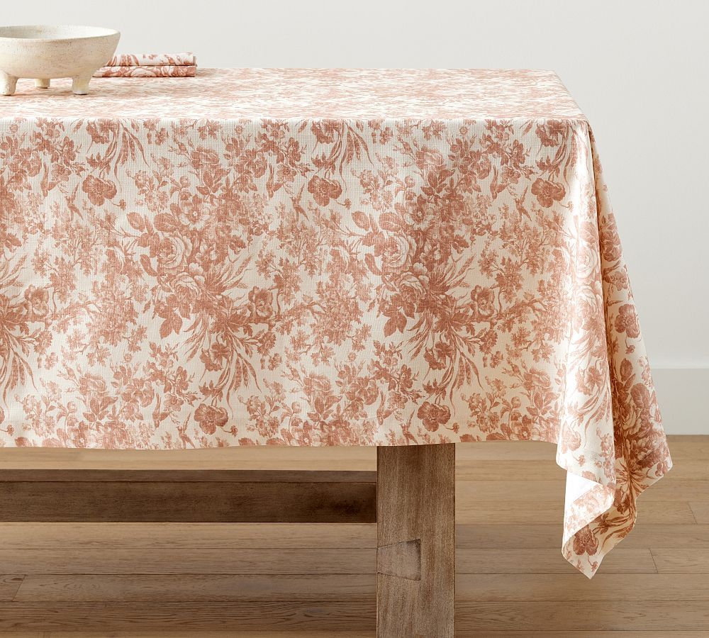 Sorrel Toile Print Organic Tablecloth | Pottery Barn (US)