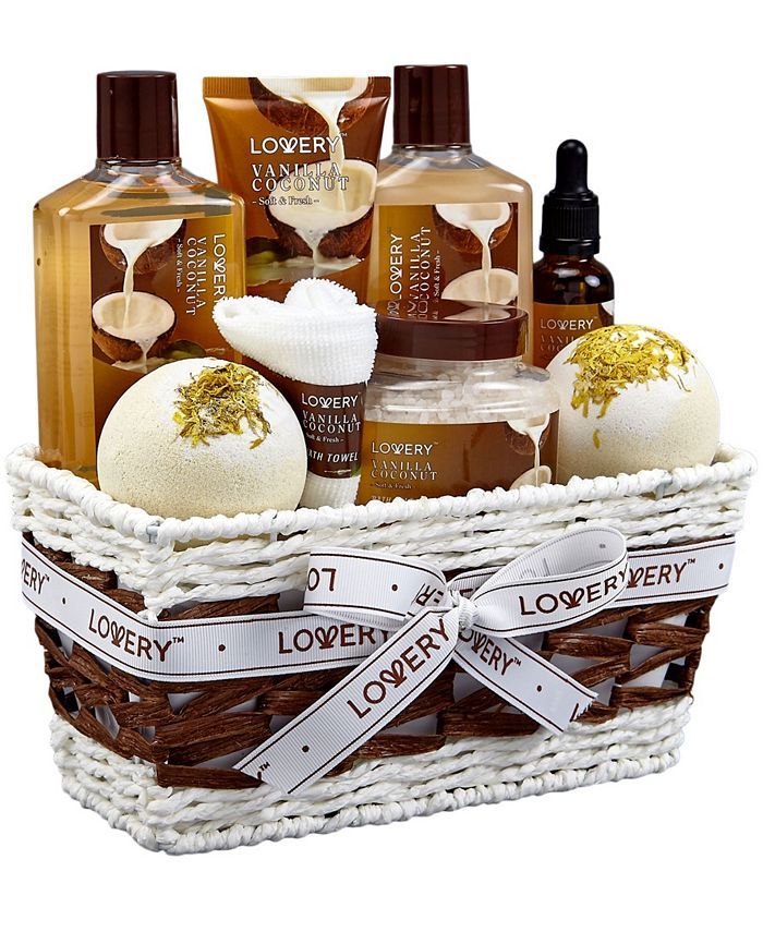 9 Piece Vanilla Coconut Home Spa Body Care Gift Set | Macys (US)