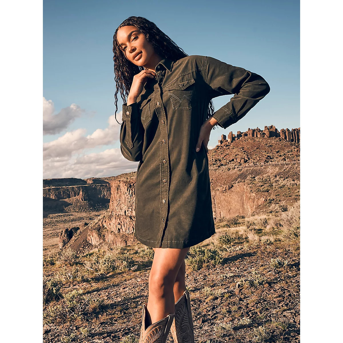 Women's Corduroy Dress in Pine | Wrangler