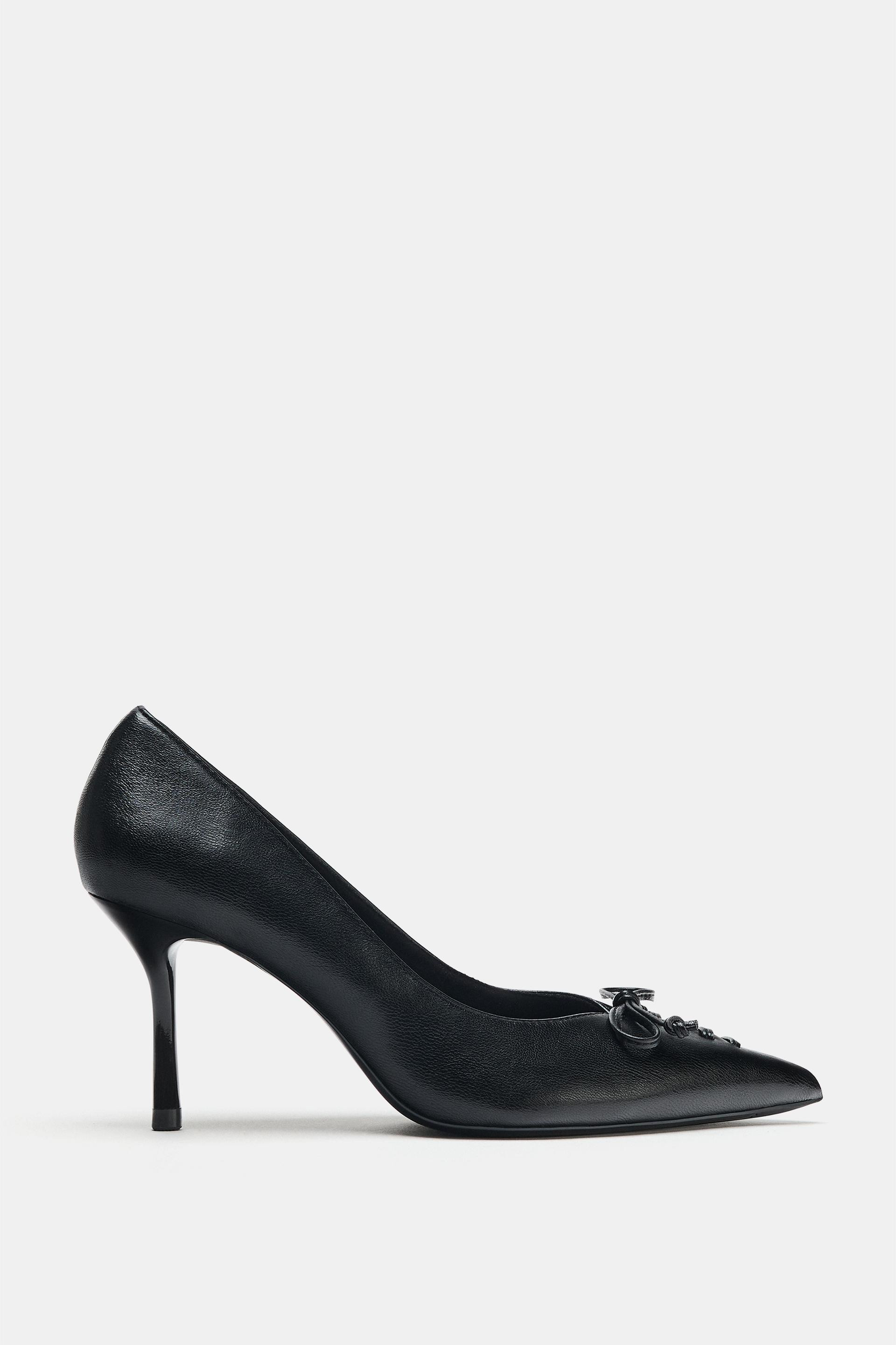 Zara - Bow-Detail Heels - Black - 6 - Woman | Zara Canada