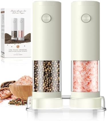 Salt and Pepper Grinder Set Electric Adjustable Coarseness Salt Pepper Grinder Shakers House Warm... | Amazon (US)