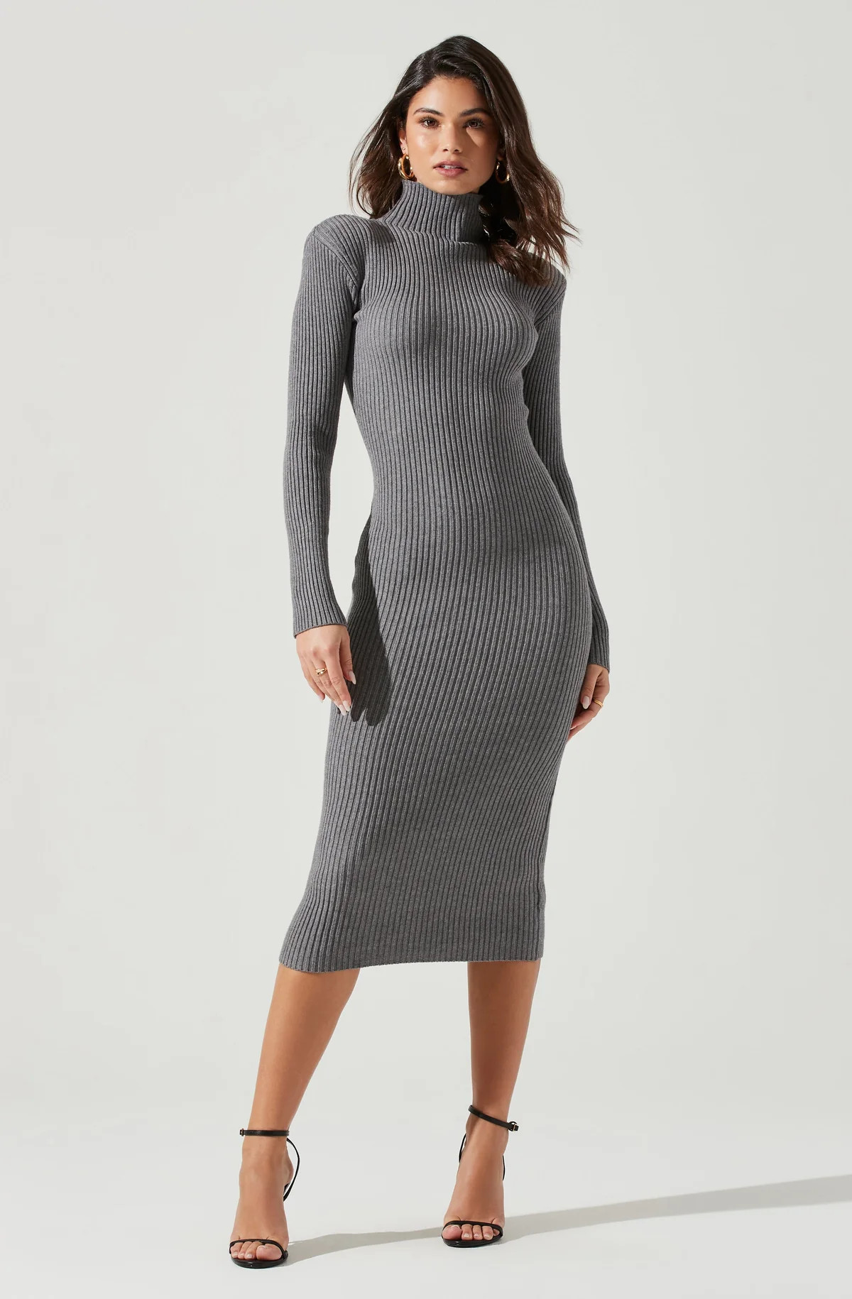 Abilene Long Sleeve Turtleneck Sweater Midi Dress | ASTR The Label (US)