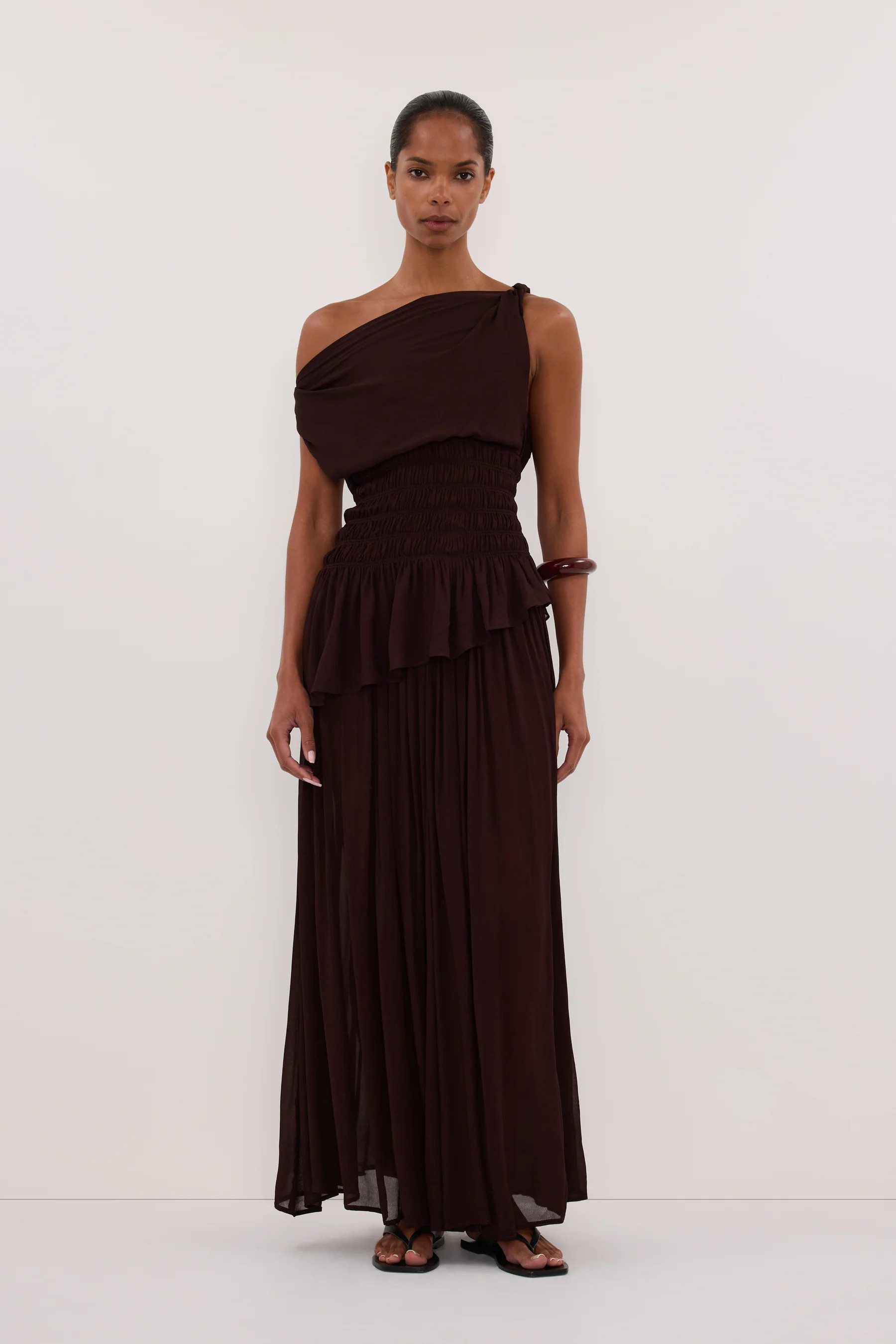 TIANA DARK CHOC GGT MIDI SKIRT | DISSH