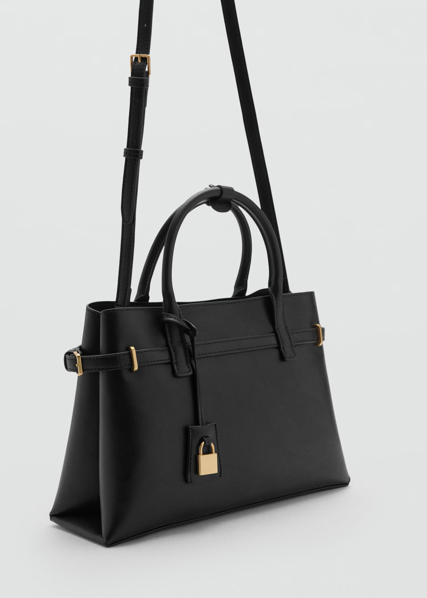 Shopper bag with padlock | Mango (US/MX/AU)