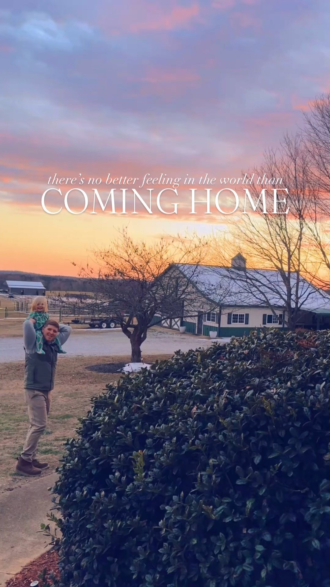 Feels like I’m living in an literal (!!) dream 💭 come true 🥹 these days!! 🌅 Sunsets on the farm 🚜 with this view when “Dada” gets 🏡 from work to dinner 🍽️ hot on the stove 🥣 - it just doesn’t get better than this!! 😭 Living SO many answered prayers 🙏🏽 these days and Jesus gets every (!!) single bit of the glory!! 💫✨ #godstory #ourforeverhome #finallyhome #farmsweetfarm 

Can’t believe we get to call this beautiful farm H O M E 🏡🌾🪿 - what a gift from above that I’ll never ever get over!!! 🚜🧺🙌🏽❄️ #ourfarmhouseonthehill 

#LTKHome #LTKSeasonal #LTKKids