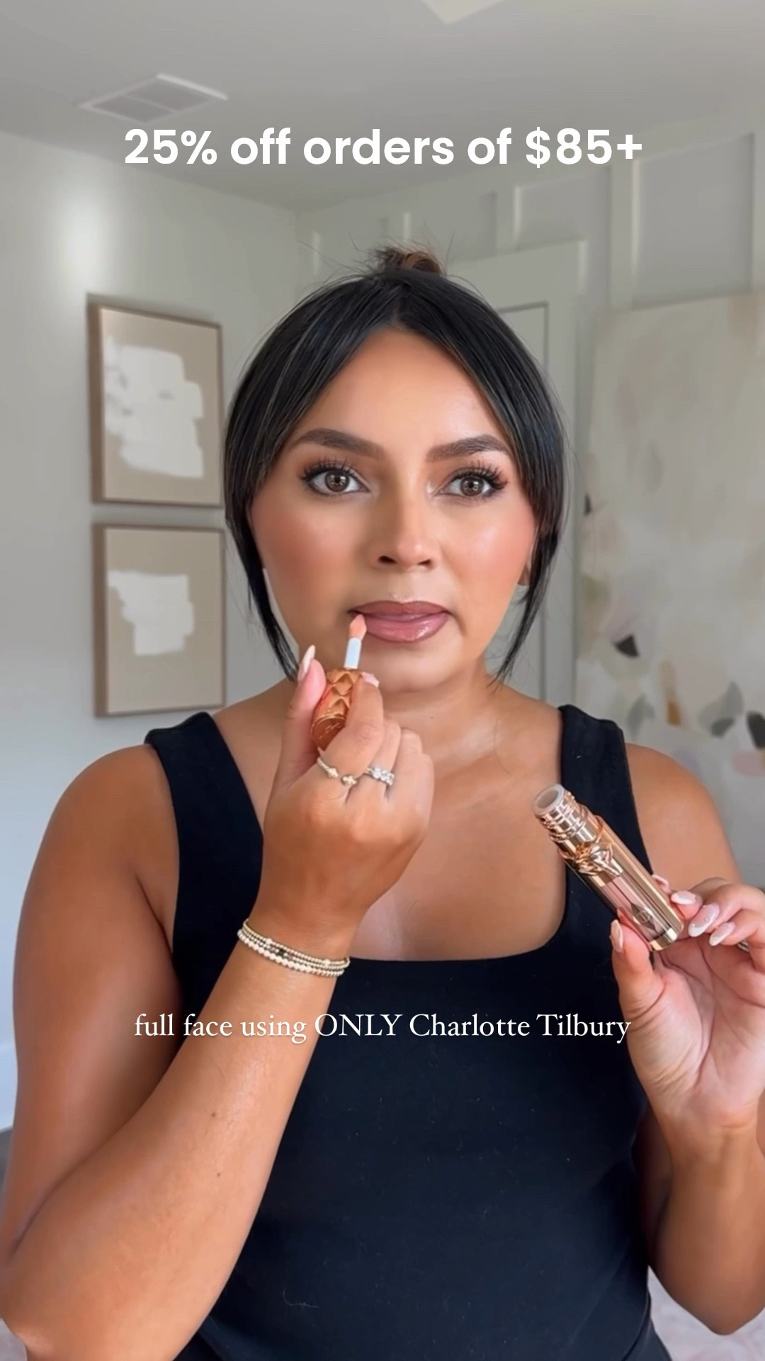 Full face - Charlotte Tilbury!
In order:
Magic cream
Flawless filter shade 4.5 medium
Foundation shade 7.5
Concealer shade 4 fair
Bronzer shade medium deep
Blush shade pillow talk 
Setting powder shade 2 medium
Eyeshadow palette shade exaggereyes 
Eyeliner shade barbarella brown 
Mascara shade super black 
Highlighter shade champagne glow 
Lip liner shade tan
Lipgloss shade nudegasm diamonds


#LTKSummerEdit 

Comment SHOP below to receive a DM with the link to this post on my LTK ⬇ https://liketk.it/5gPPN #ltkbeauty #ltksalealert

#LTKBeauty #LTKSaleAlert #LTKCyberWeek