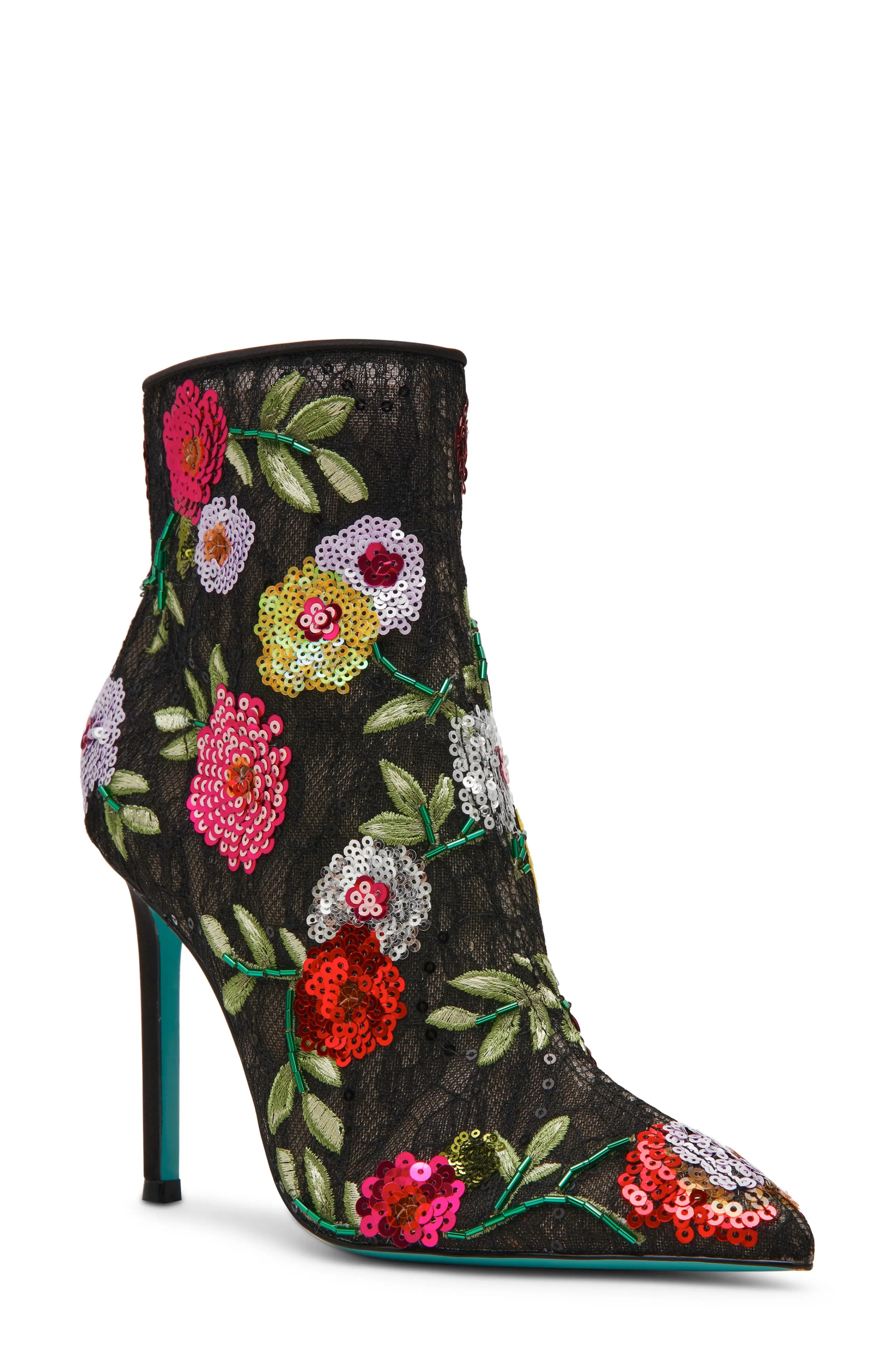 Kasa Sequin Lace Pointed Toe Bootie (Women) | Nordstrom | Nordstrom