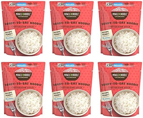 Miracle Noodle Fettuccine Shirataki Noodles - Ready to Eat Konjac Noodles Fettucine, Keto Fettucc... | Amazon (US)