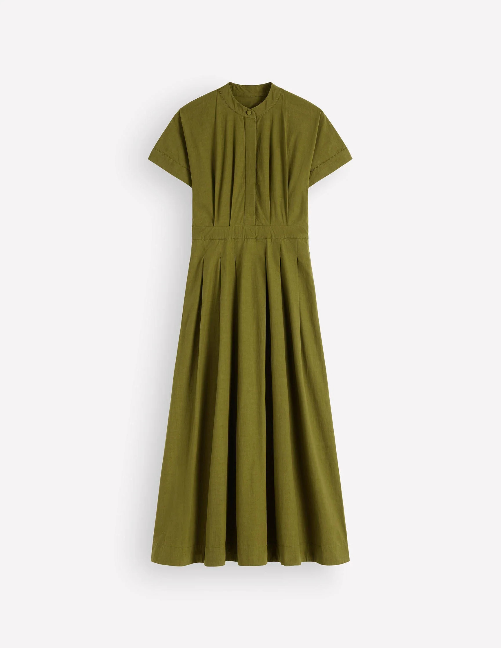 Grown On Sleeve Midi Dress-Olive | Boden UK