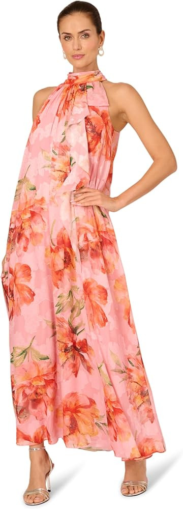 Adrianna Papell Halter Trapeze Gown | Amazon (US)