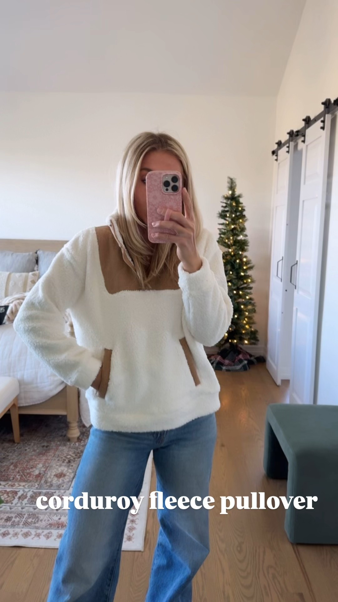 Wearing large in this corduroy fleece pullover! Super warm and cozy  

#LTKootd #LTKHoliday #LTKGiftGuide