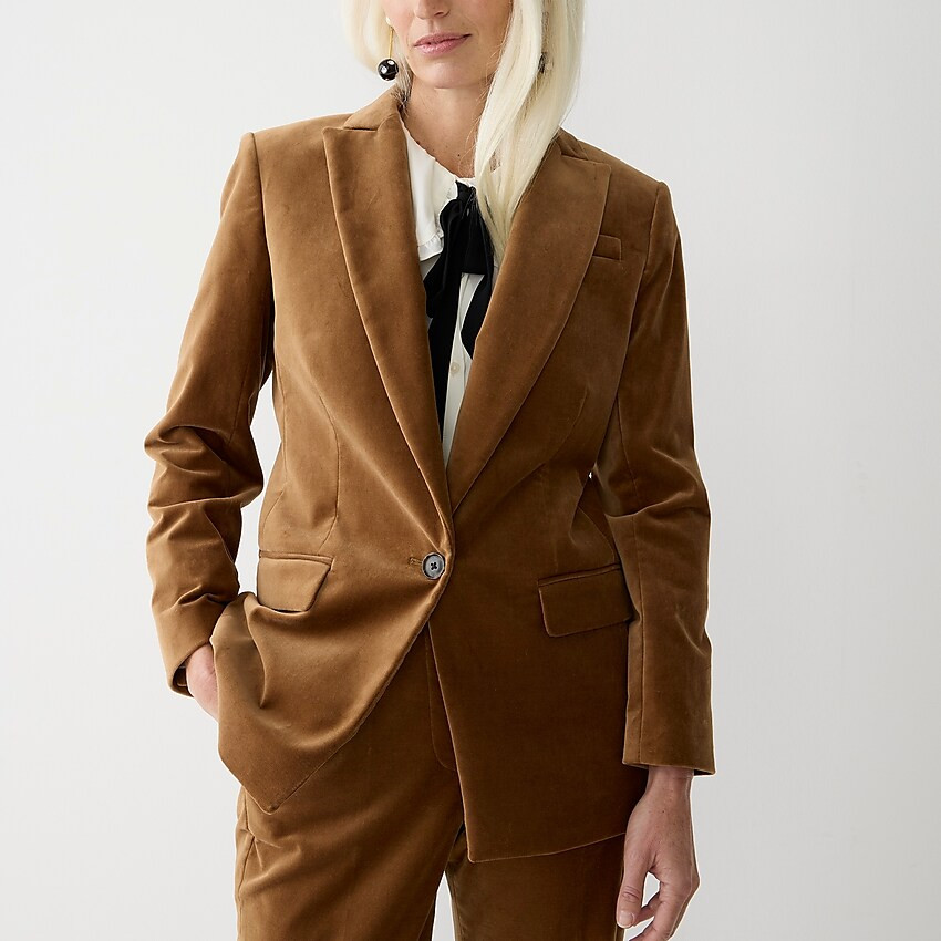 Willa blazer in stretch velvet | J. Crew US