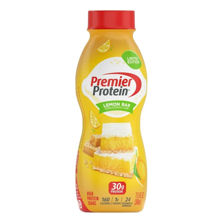 Premier Protein, Lemon Bar, 30g Protein Shake, 11.5 fl oz, 1 Count | Walmart (US)
