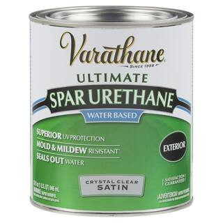 Varathane 1 qt. Clear Satin Water-Based Outdoor Spar Urethane 250241H - The Home Depot | The Home Depot