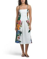 Printed Drop Waist Smocked Maxi Dress | TJ Maxx