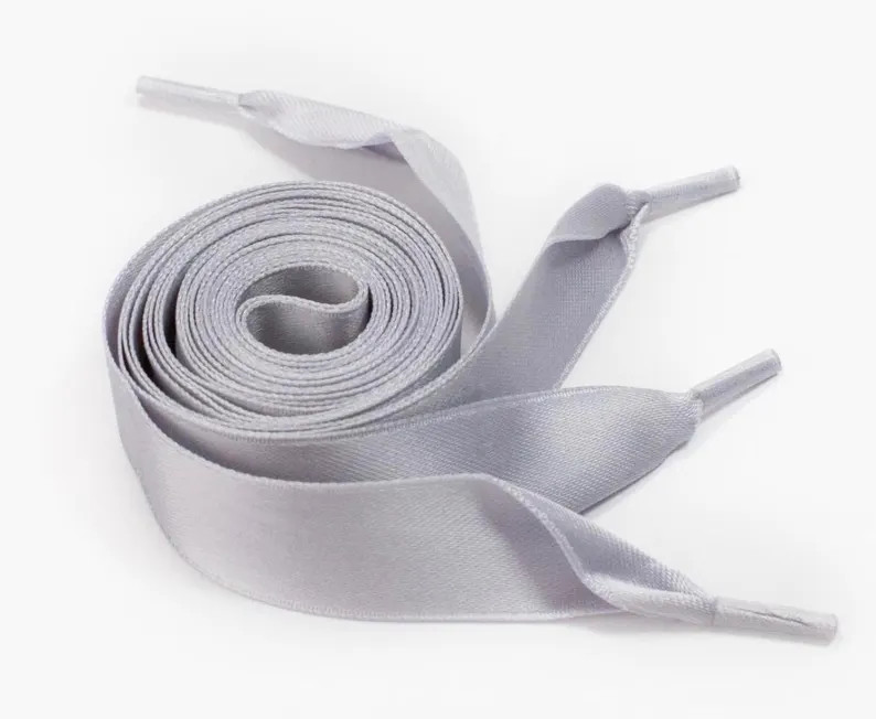 Grey Satin Shoe Laces 16mm - 40 Long - Etsy | Etsy (Global)
