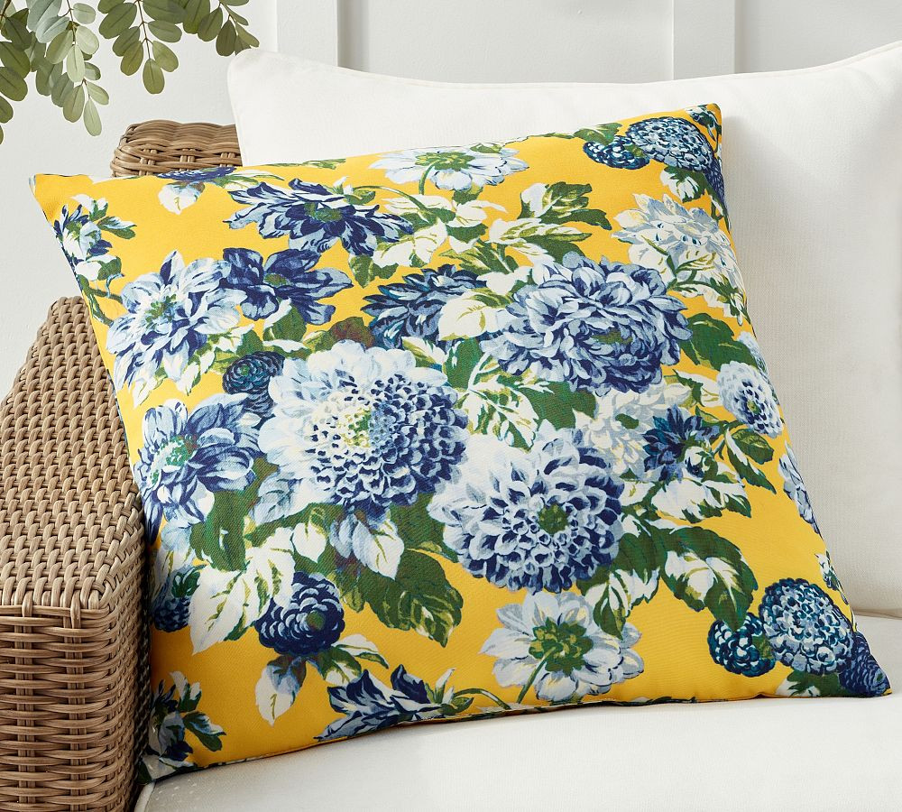 Leah Floral Printed Outdoor Pillow | Pottery Barn (US)