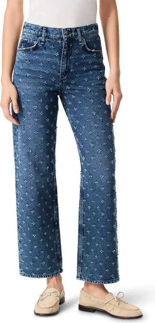 Clip Dot High Waist Relaxed Straight Leg Jeans | Nordstrom