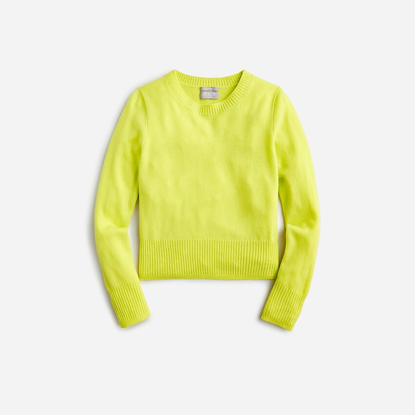 Cropped cashmere crewneck sweater | J. Crew US
