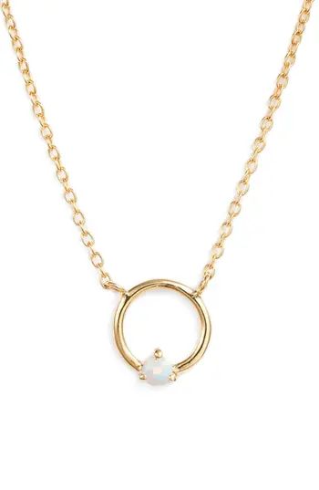 Women's Argento Vivo Sydney Opal Open Ring Pendant Necklace | Nordstrom