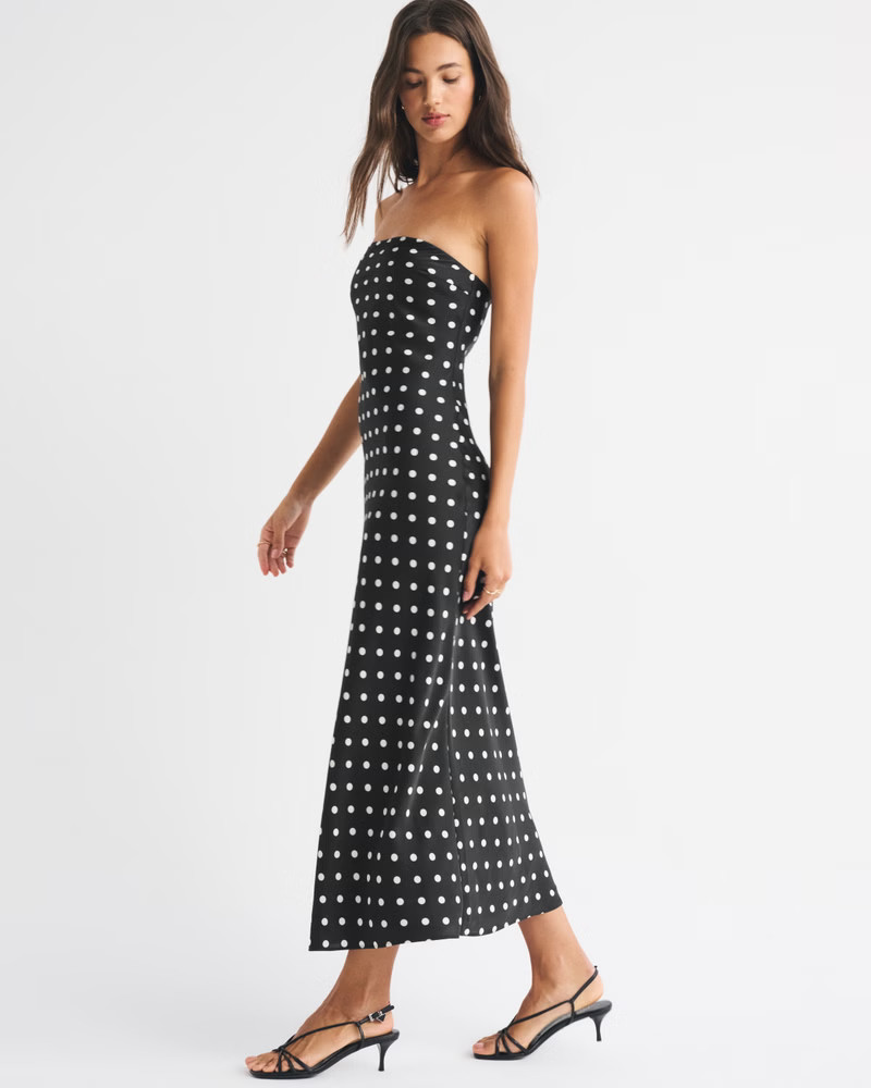Women's The A&F Julia Strapless Scarf Maxi Dress | Women's New Arrivals | Abercrombie.com | Abercrombie & Fitch (US)