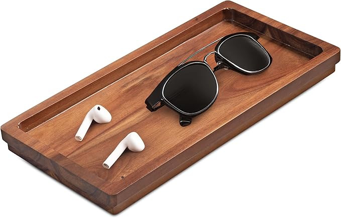 Demigo Desk Accessories Tray, Bathroom Tray 11.9x6 inch Office Box Tray on Tabletop Desktop Works... | Amazon (US)