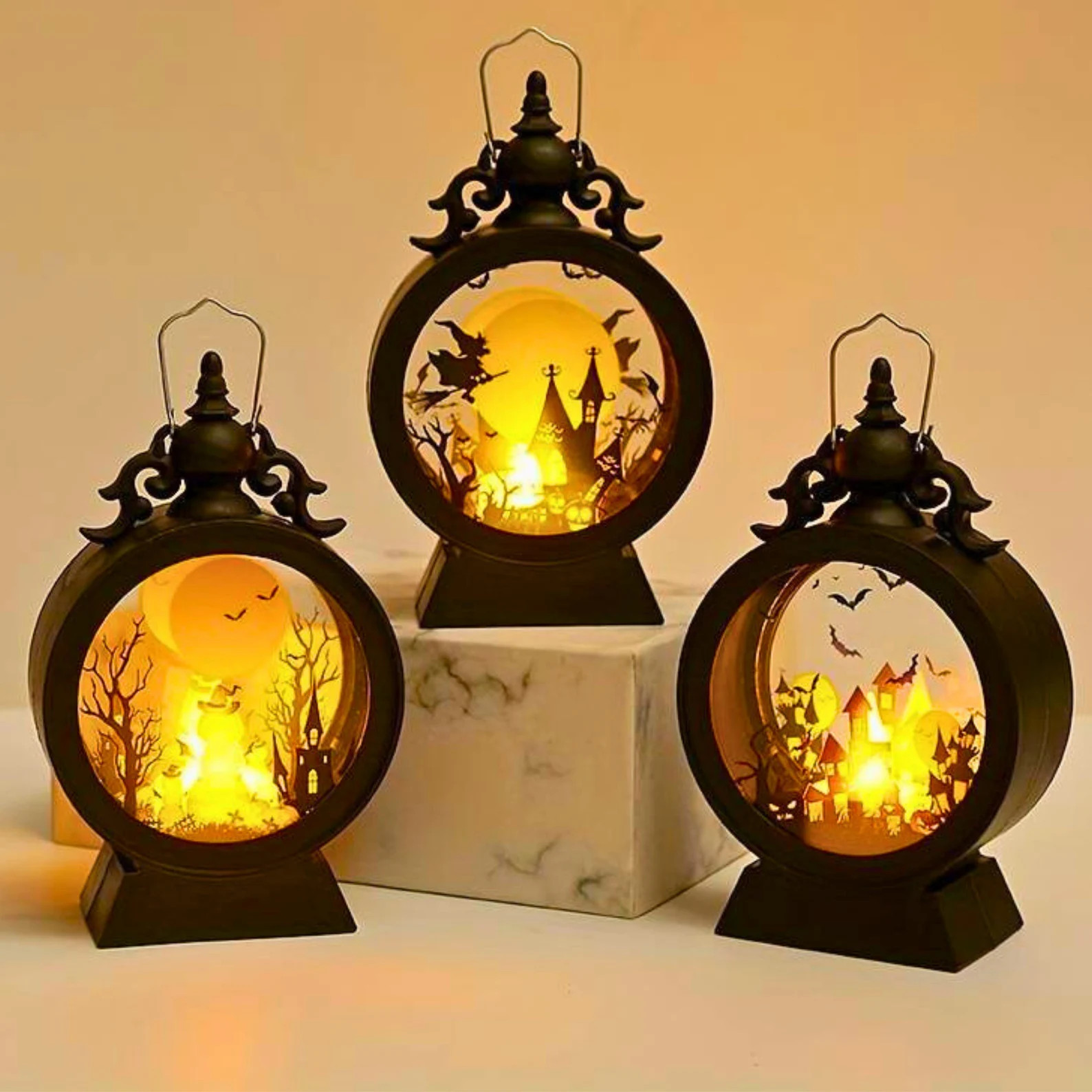 Witch Pumpkin Candle Lantern Halloween Decor  Halloween - Etsy | Etsy (US)