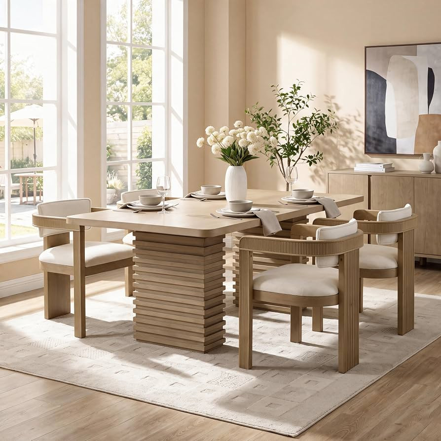 Christopher Knight Home Kira Upholstered Dining Room Chairs Set of 4, Dining Chairs Set with U-Sh... | Amazon (US)