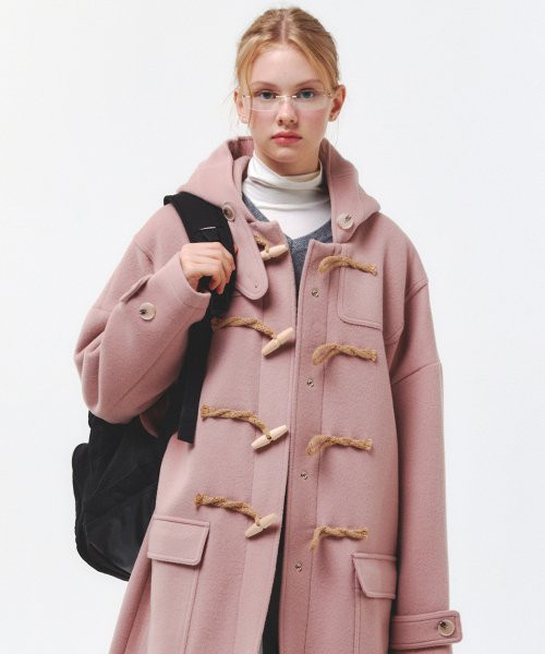 [90% of wool] Oversized Duffle Coat (PINK) | Musinsa Global