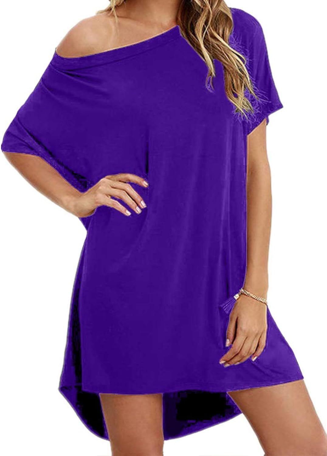 Women Loose T Shirts Home Short Shirt Mini Dresses Tops | Amazon (US)