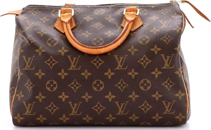 Amazon.com: Louis Vuitton, Pre-Loved Speedy Handbag Monogram Canvas 30, Brown : Amazon Luxury | Amazon (US)