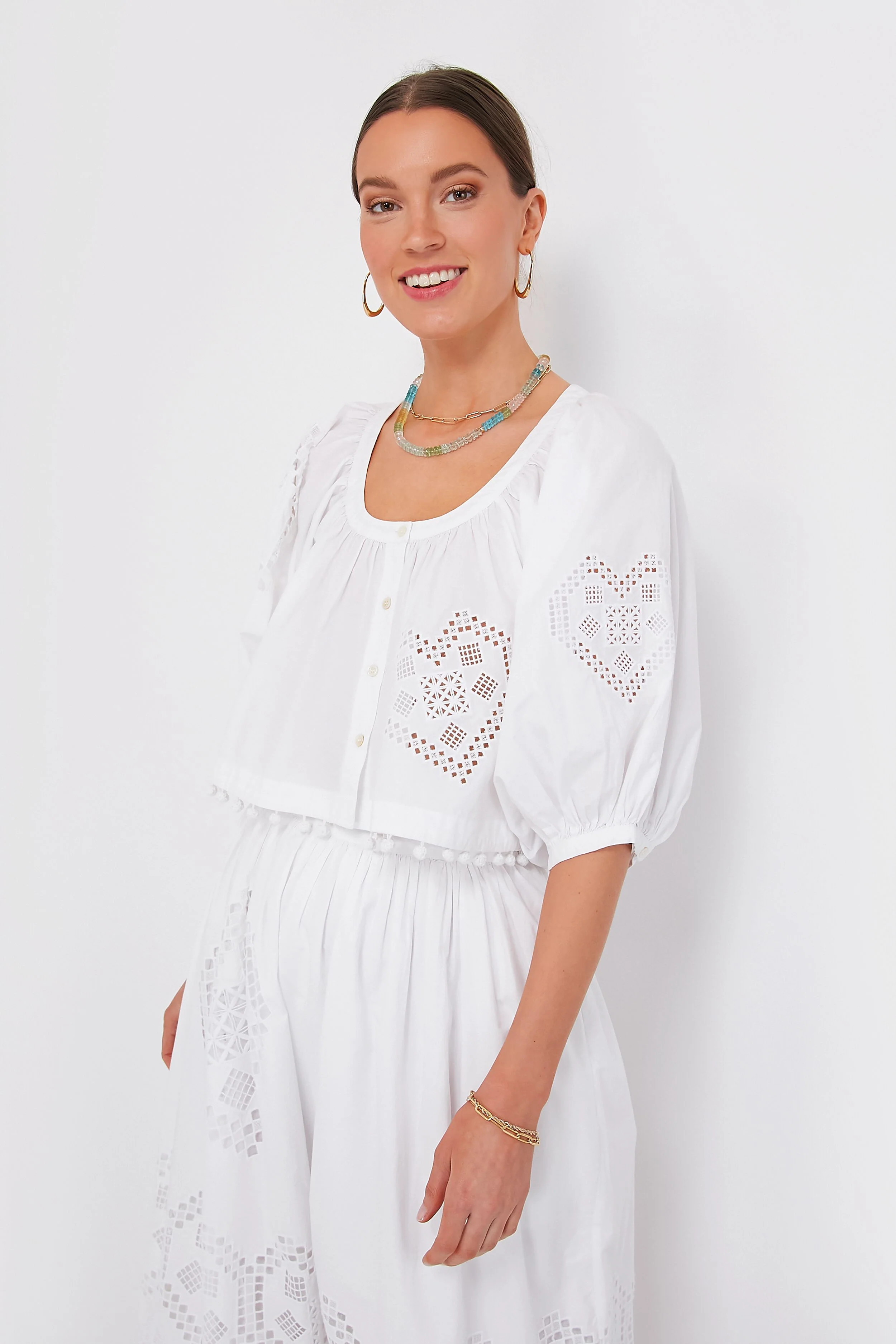 White Heart Eyelet Banks Top | Tuckernuck (US)