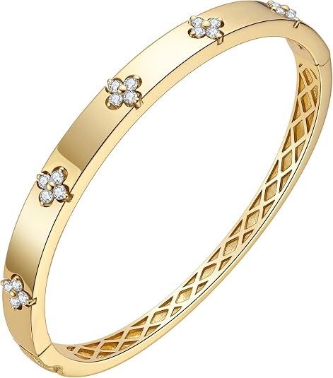 Ideal Gifts Clover Bracelets for Women Hypoallergenic|Premium Moissanite|14K Gold Plated 925 Ster... | Amazon (US)