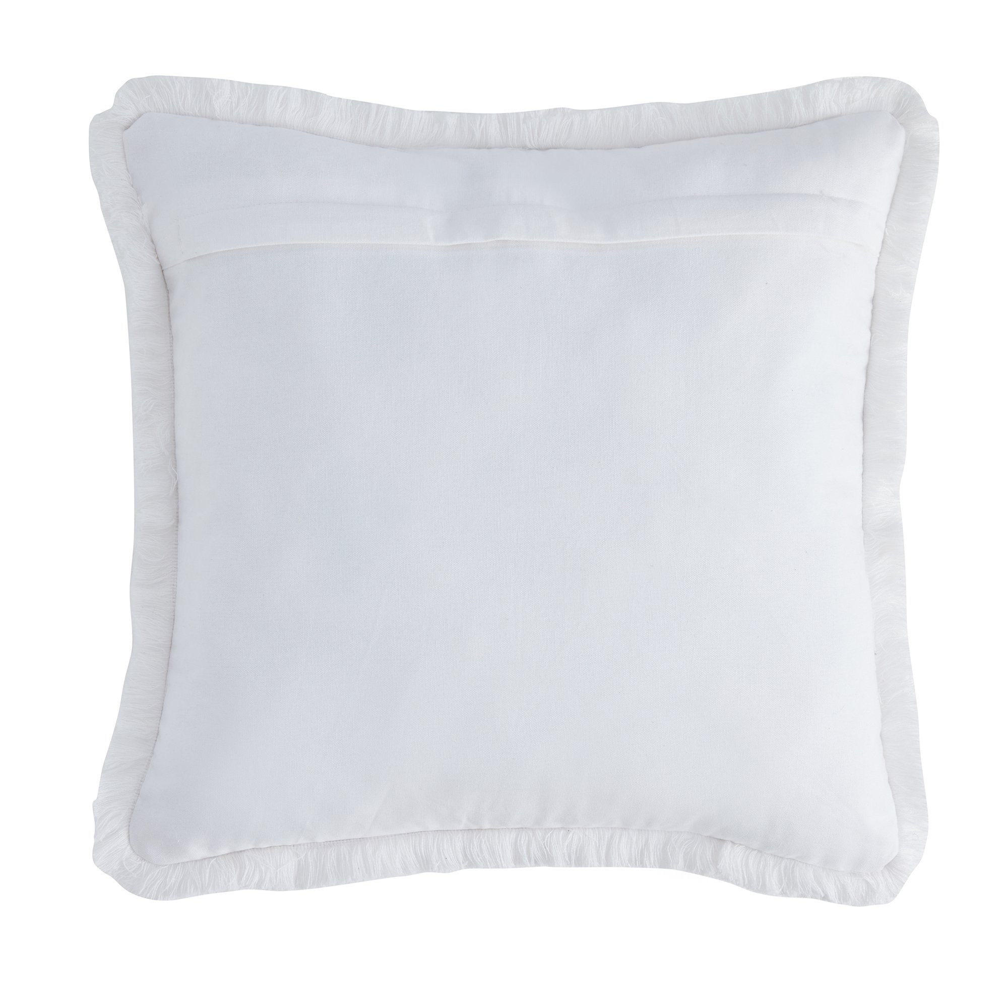 My Texas House Sabine Woven Fringe Square Decorative Pillow Cover, 20" x 20", Bright White | Walmart (US)
