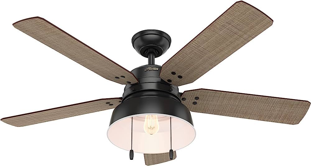 Hunter Fan Mill Valley Indoor/Outdoor Ceiling Fan with LED Light and Pull Chain Control, Metal, M... | Amazon (US)