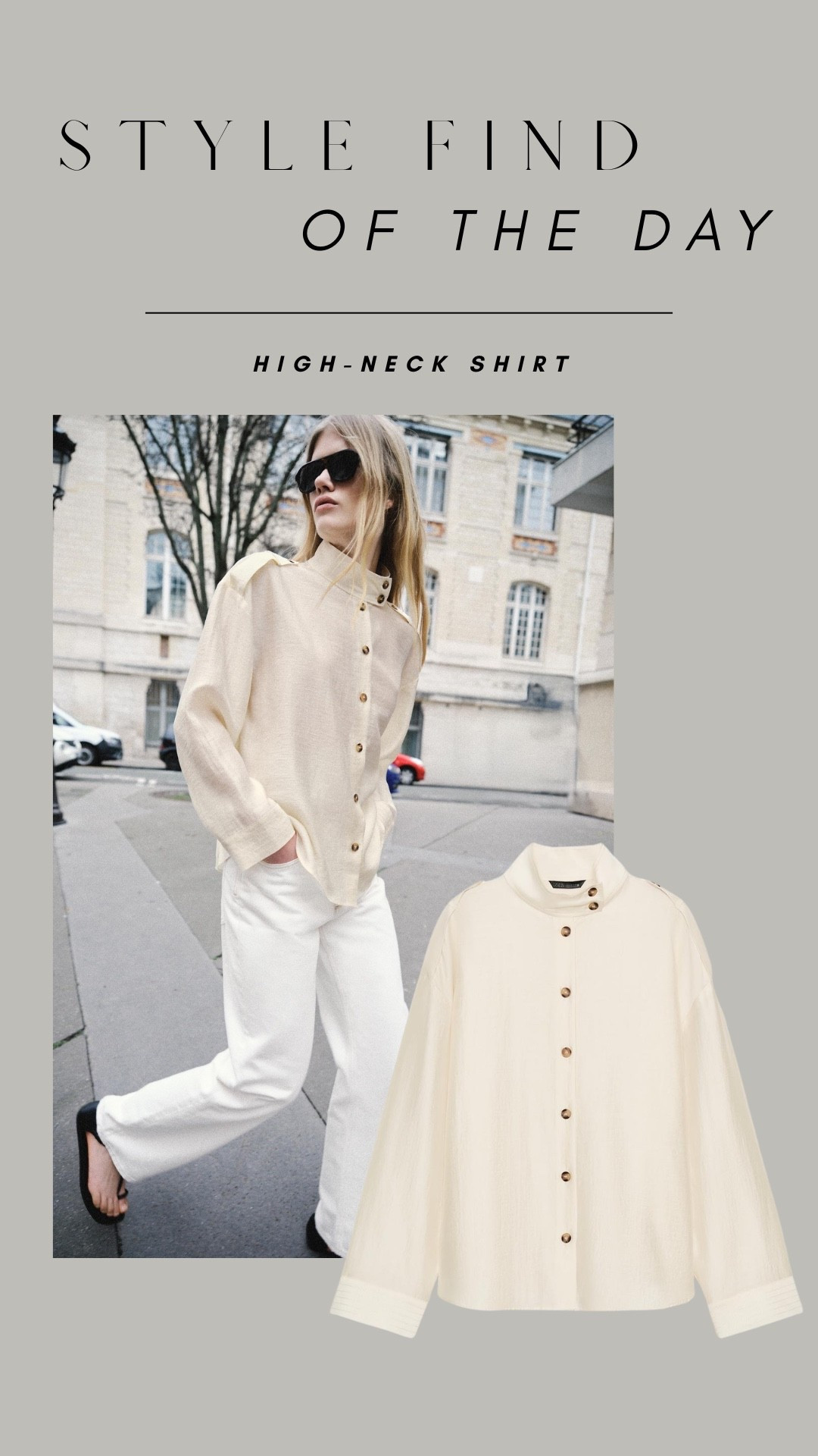 Style find of the day: high neck shirt

#LTKsummer #LTKstyletip #LTKspring