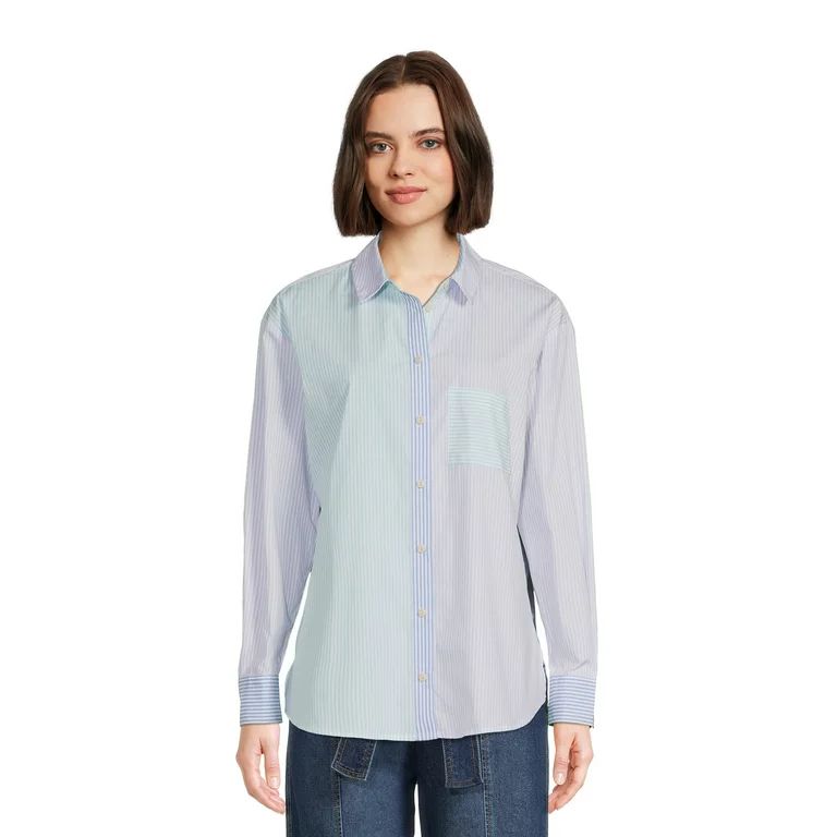 Time and Tru Women's Oversized Button-Down Shirt | Walmart (US)