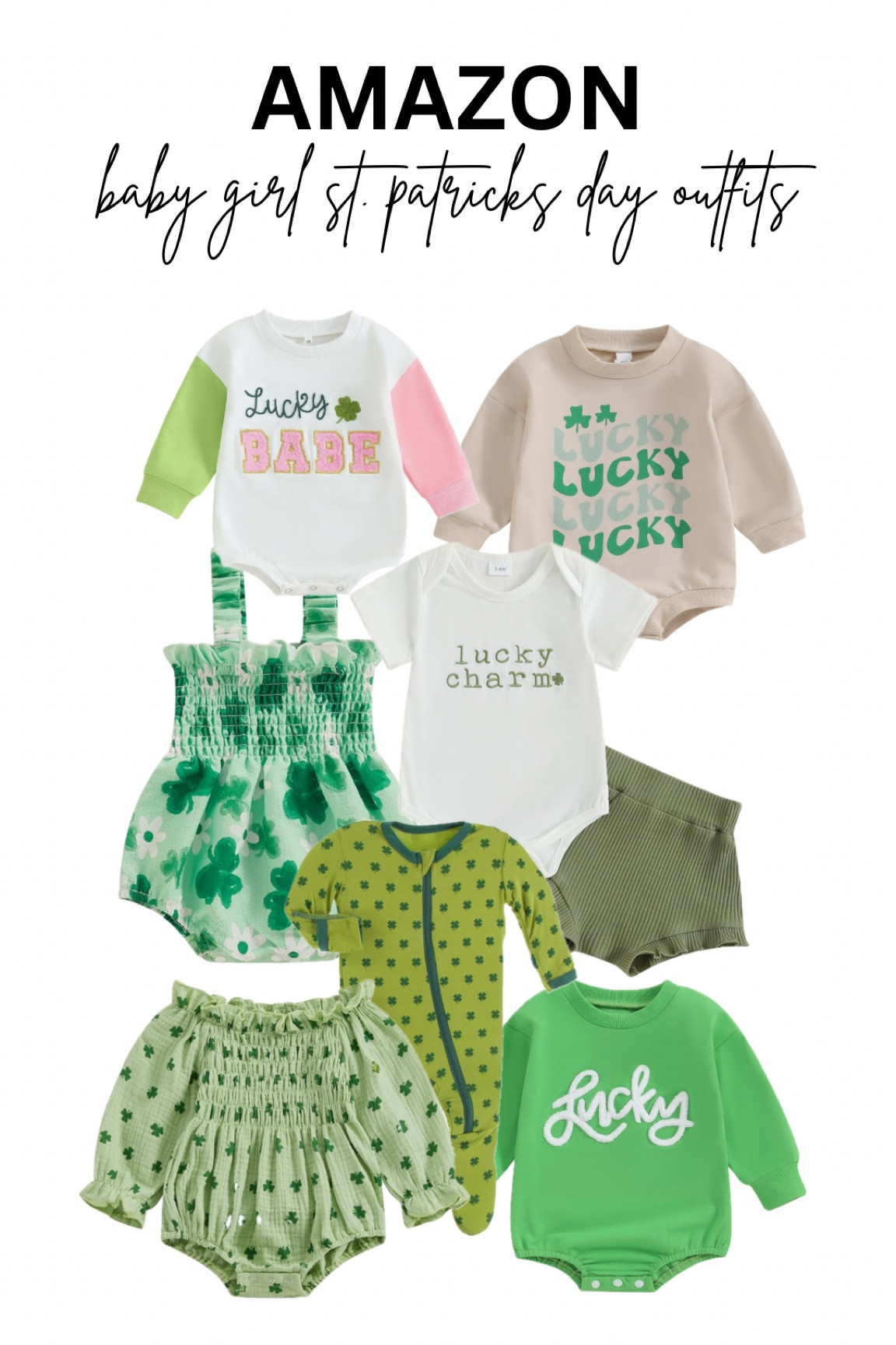 Amazon Baby Girl St. Patrick’s Day Outfits

#LTKSeasonal #LTKkids #LTKbaby