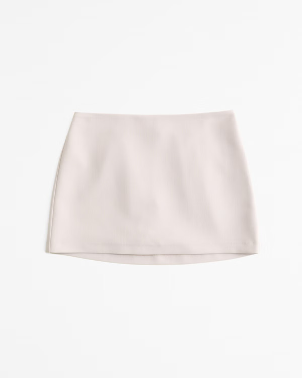 Women's Mid Rise Tailored Mini Skort | Women's Bottoms | Abercrombie.com | Abercrombie & Fitch (US)