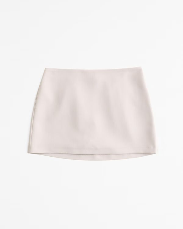 Mid Rise Tailored Mini Skort | Abercrombie & Fitch (US)