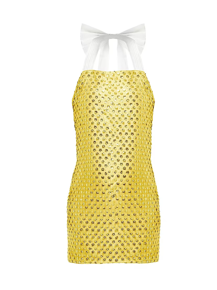 Millie Sequined Halter Minidress | Saks Fifth Avenue