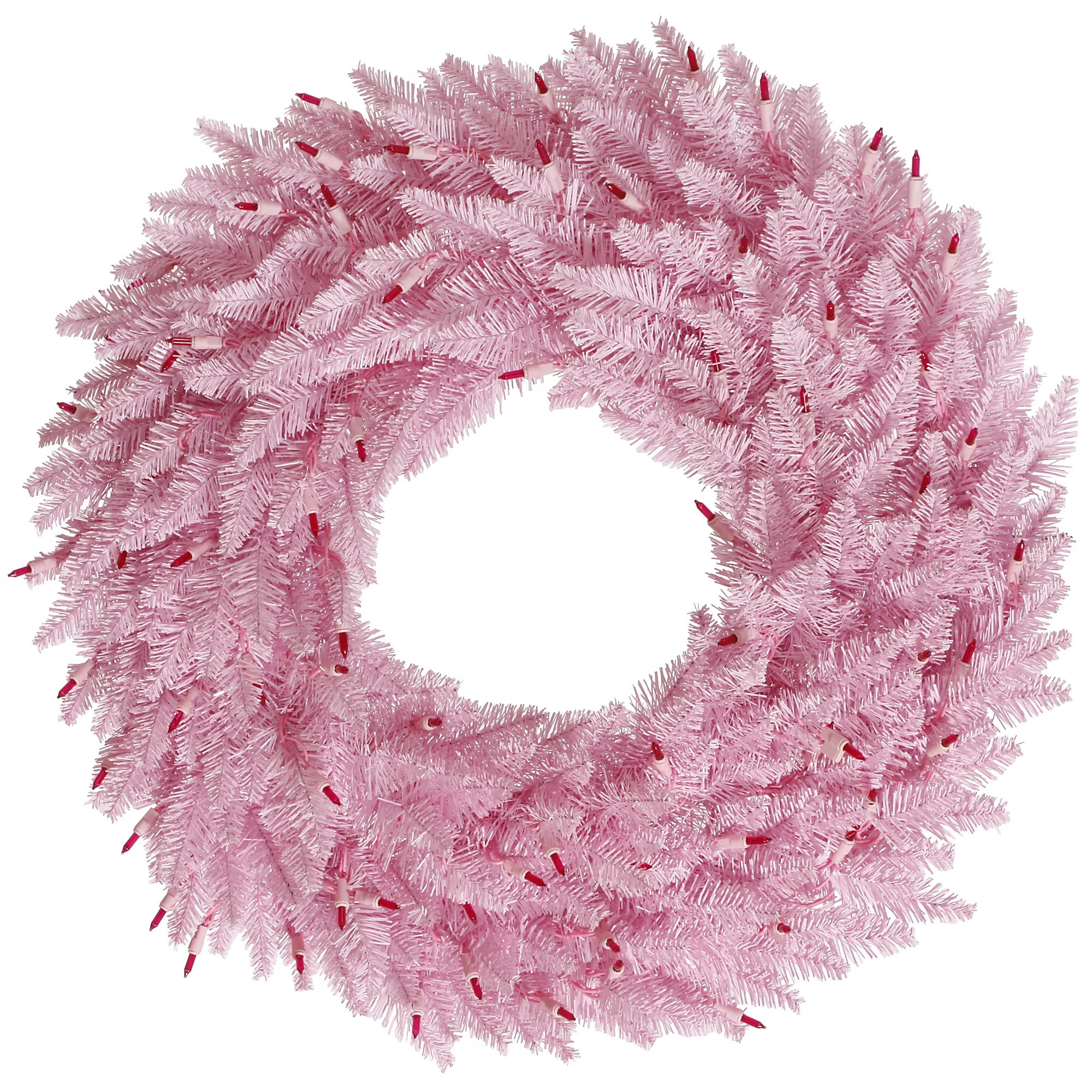 Vickerman 24" Pink Fir Artificial Christmas Wreath, Unlit, Walmart Christmas, Walmart Holiday Decor | Walmart (US)