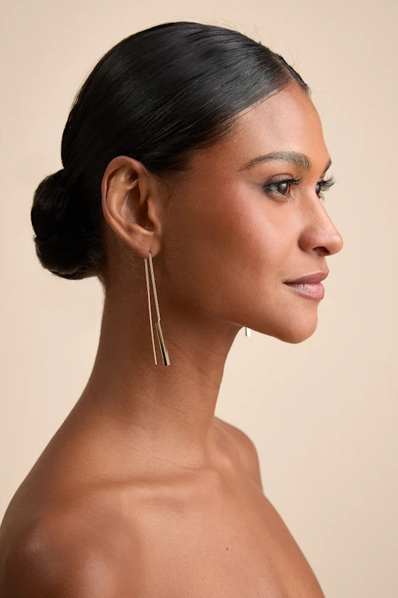 Keep it Chic Gold Threader Earrings | Lulus