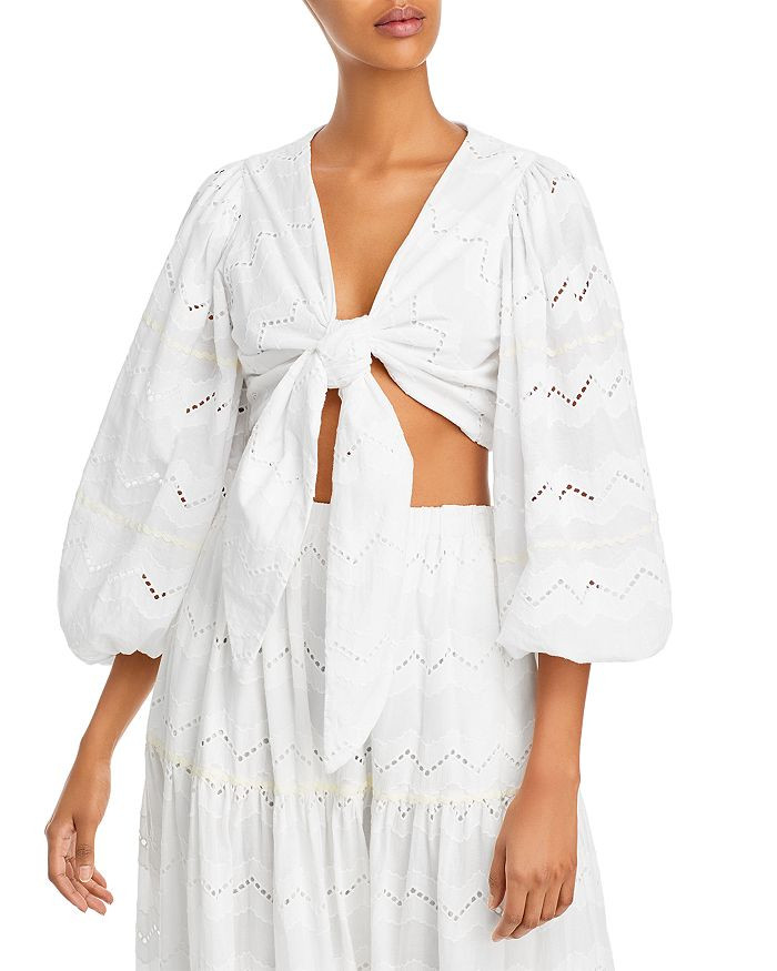 Tie Front Crop Top | Bloomingdale's (US)