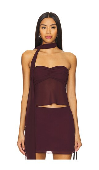 Mariah Top in Wine Red | Revolve Clothing (Global)