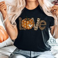 Love Fall Y'all Shirt, Leopard Print Thanksgiving Shirt, Hello Pumpkin, Vibes, Family | Etsy (US)